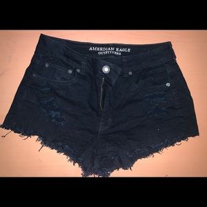 American eagle dark blue jeans shorts
